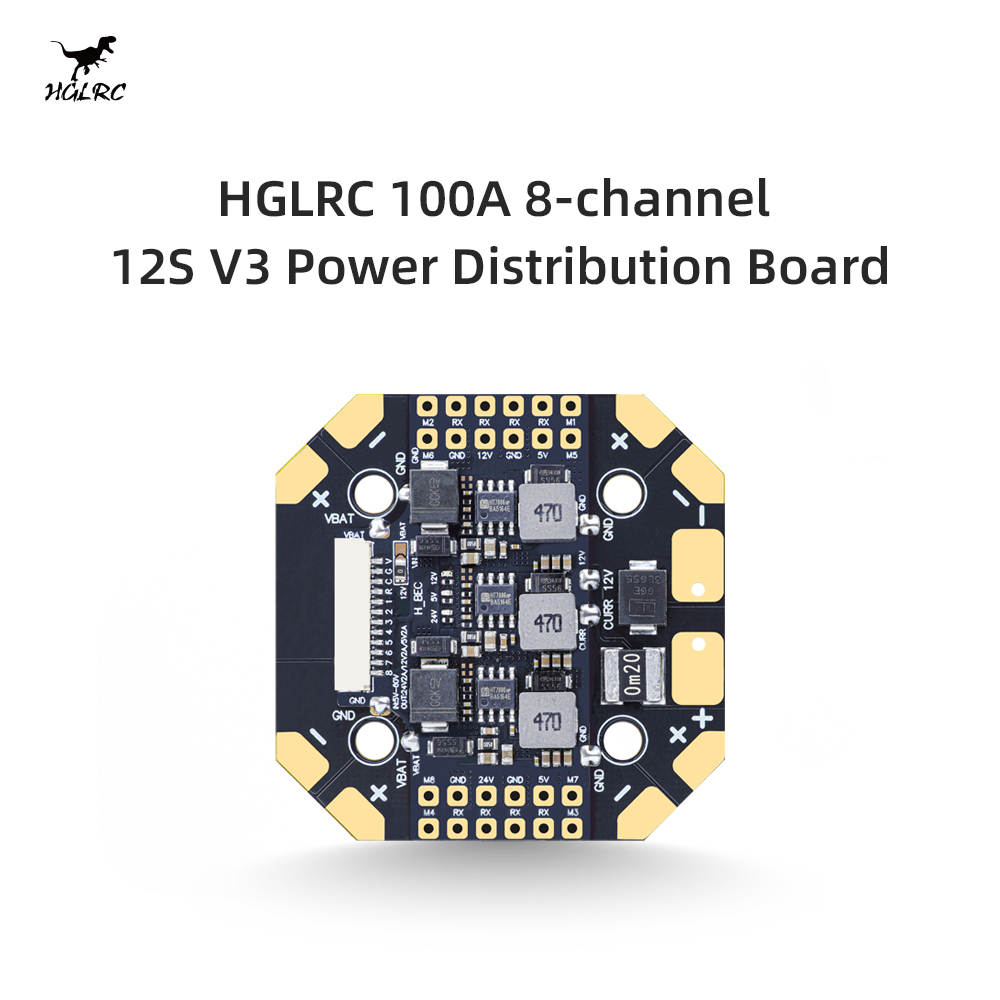 Drone Power Distribution Board - HGLRC 100A 8‑Way 12S V3 PDB