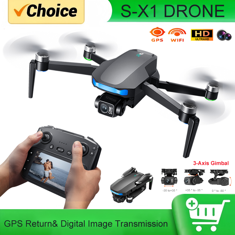 Drone Gimbal - S-X1 MAX GPS Drone with 3-Axis