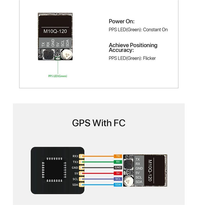 Drone Compass - M10Q GPS Module Dual Protocol NMEA
