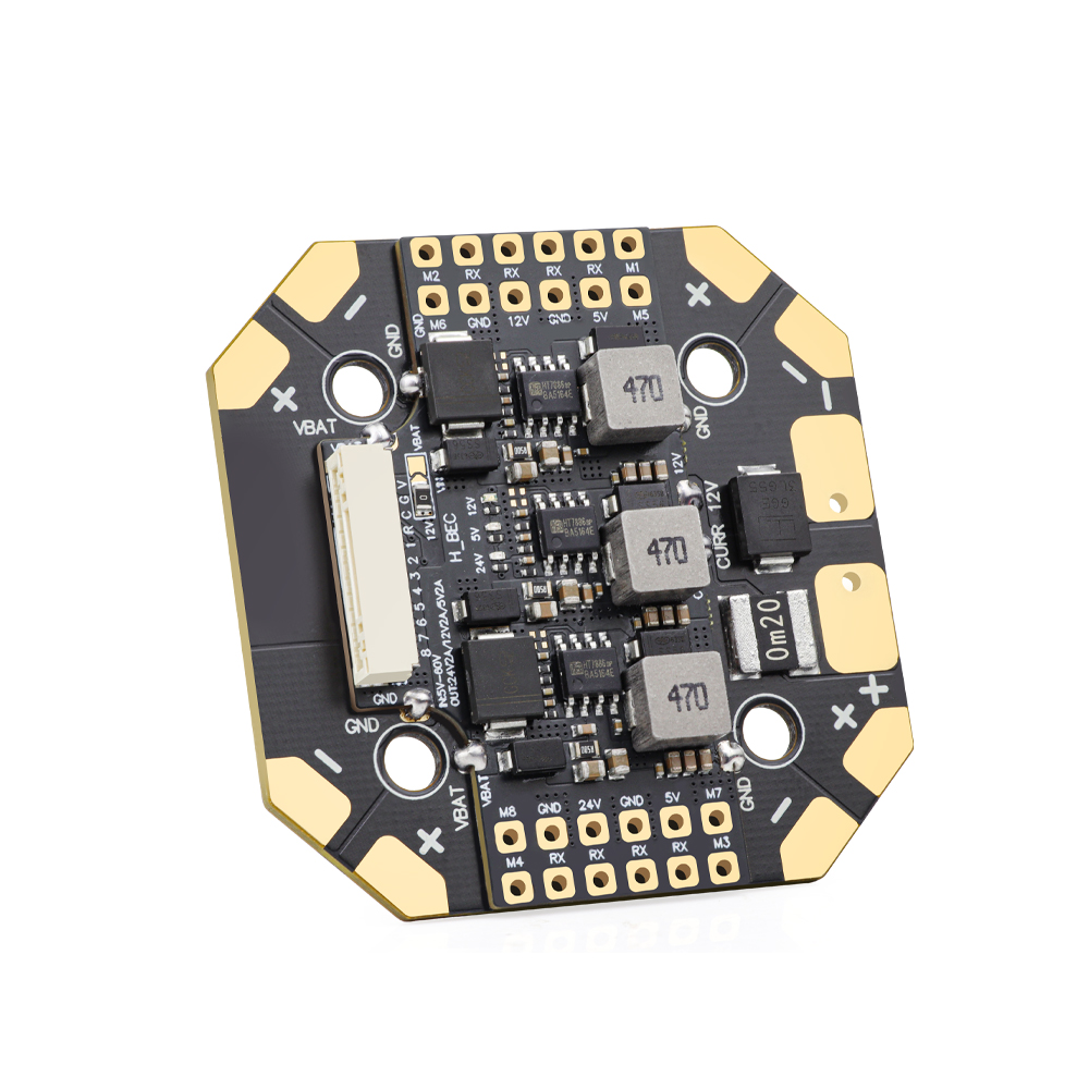 HGLRC 100A 8‑Way 12S V3 PDB Po - Drone Power Distribution Board recension och pris