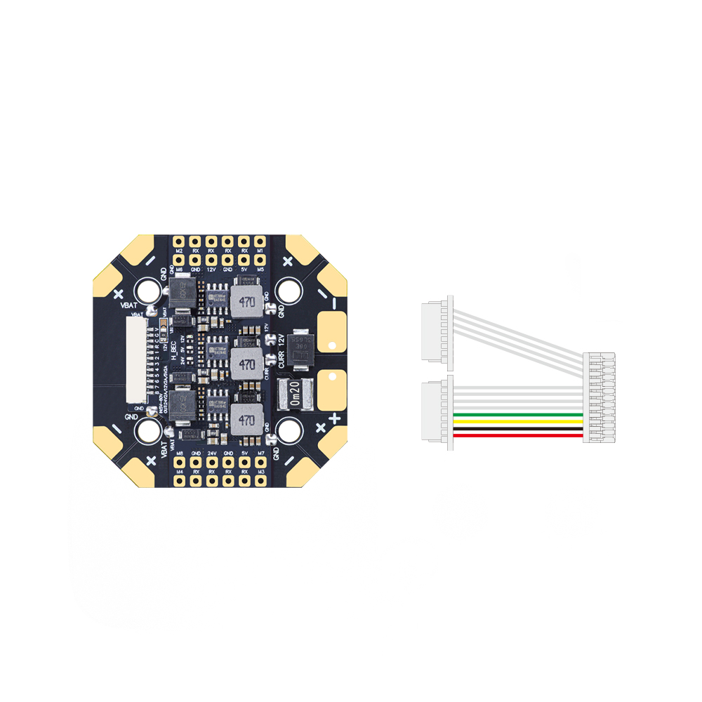 HGLRC 100A 8‑Way 12S V3 PDB Po - Drone Power Distribution Board recension och pris
