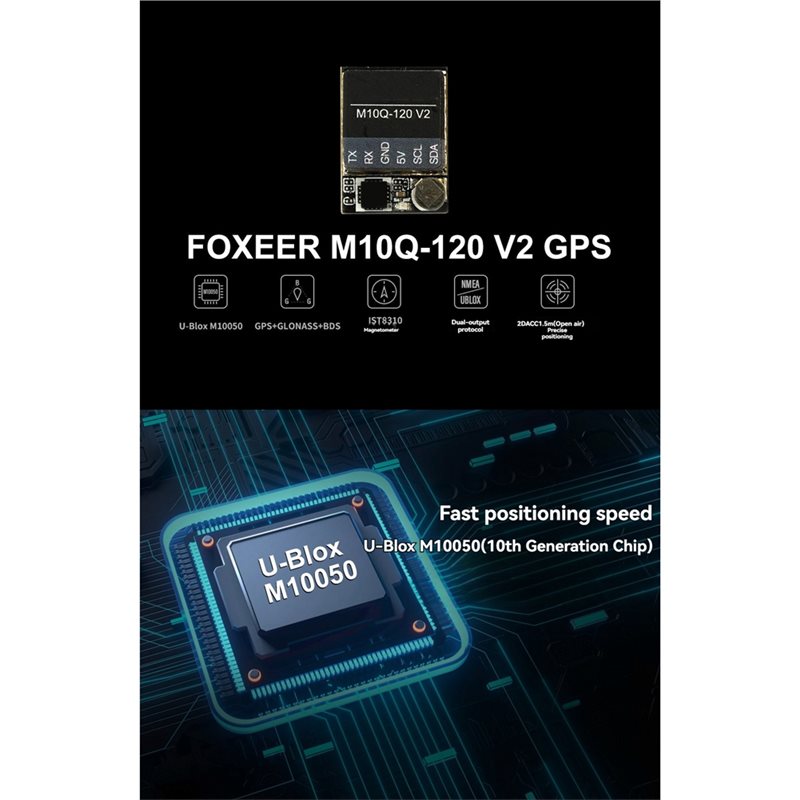 Exquisite-M10Q-120 V2 GPS Modu - Drone Compass recension och pris