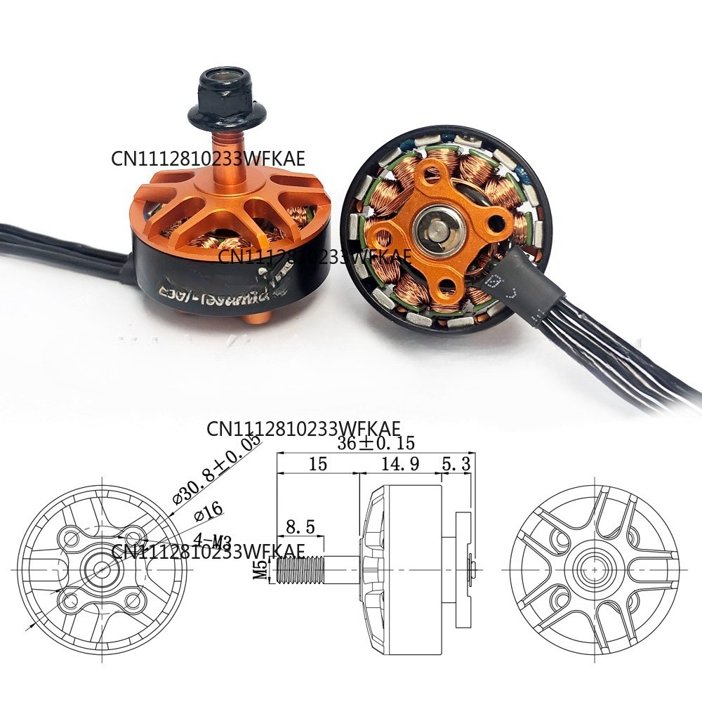 YSido 2507 1800KV cross machin - Drone Motor recension och pris