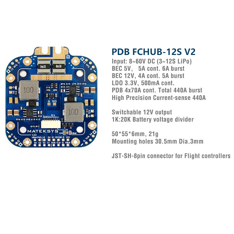 Matek System XCLASS PDB FCHUB- - Drone Power Distribution Board recension och pris